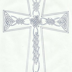 300x300 Celtic Cross Drawing By Ninja Spirit - Celtic Cross Sketch