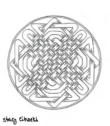 379x432 Sketch Celtic Knot Before The Ink Dries - Celtic Knot Sketch