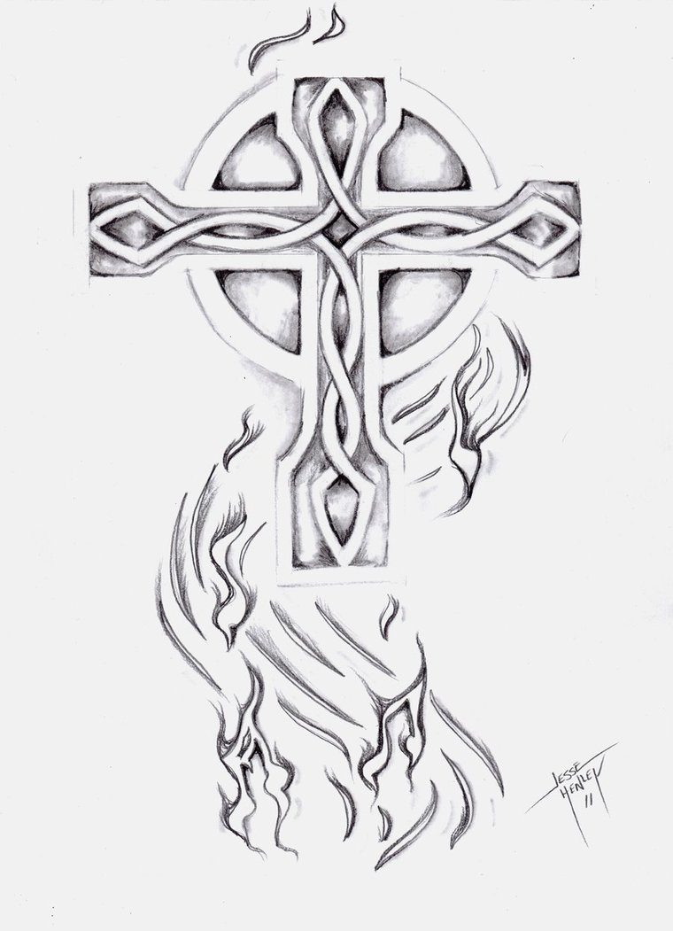 760x1051 Celtic Cross By Jessehenley - Celtic Sketches