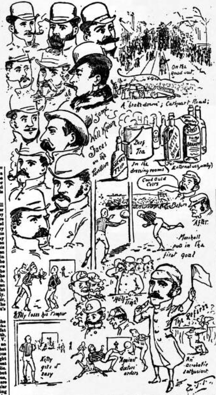 755x1377 Sketches From Celtic V Third Lanark, 1889 Scottish Cup Final - Celtic Sketches