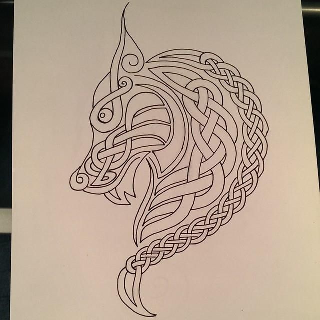 640x640 Awesome Celtic Wolf Drawings And Sketches Sketches - Celtic Sketches