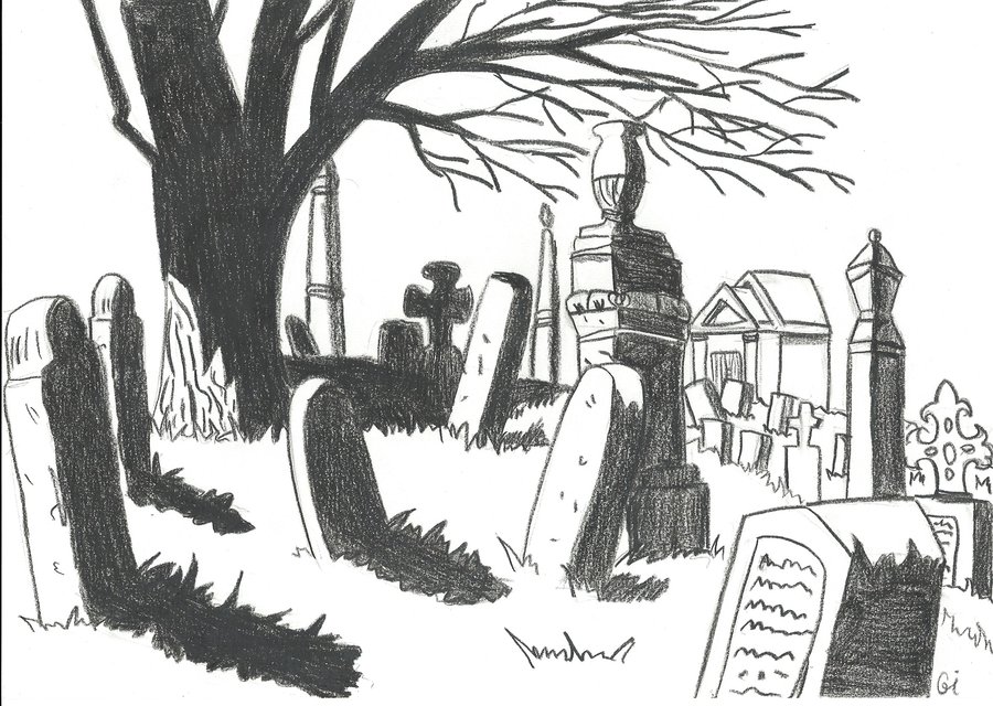 Cemetery Sketch at Explore collection of Cemetery