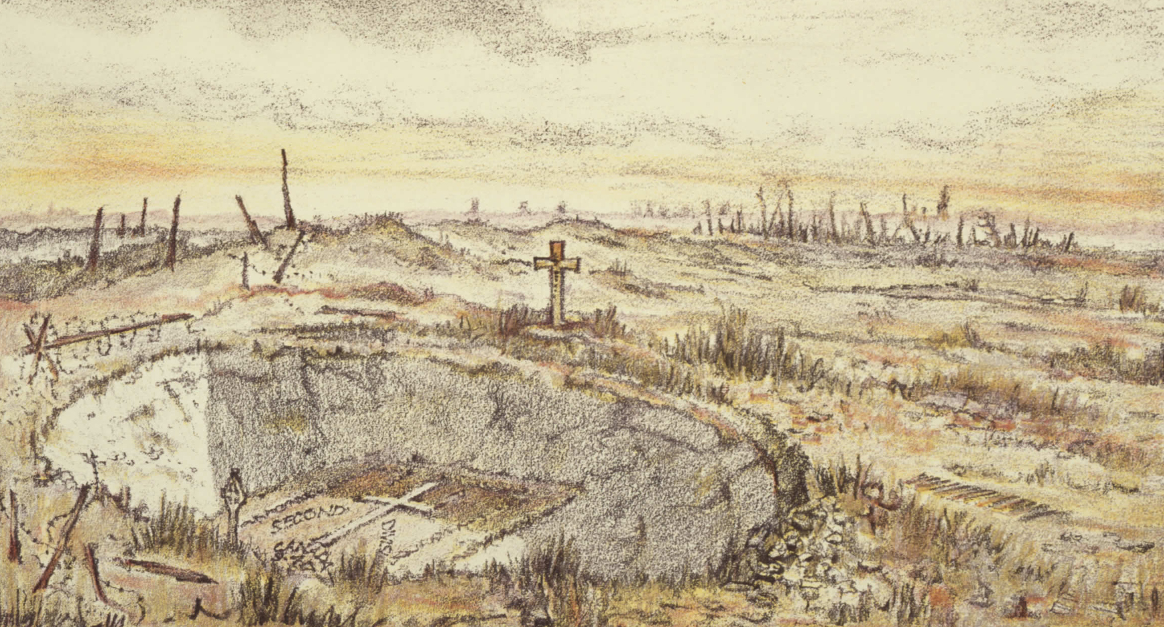 2315x1247 Filea Cemetery On Vimy Ridge - Cemetery Sketch