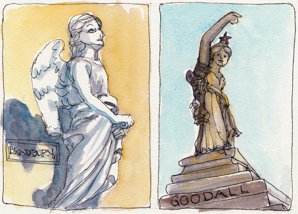 950x681 Lively Day Sketching - Cemetery Sketch