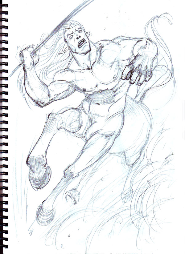 600x825 Centaur Sketch By Nutthead - Centaur Sketch
