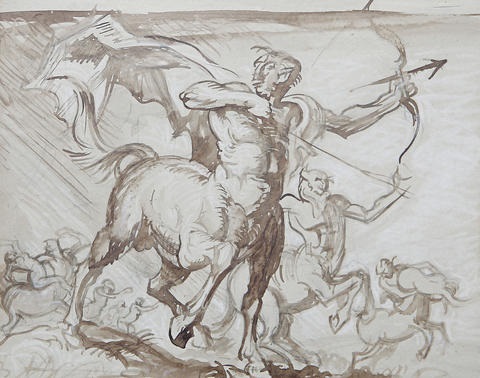 480x378 Centaur Sketch By Sir Frank Brangwyn On Artnet - Centaur Sketch