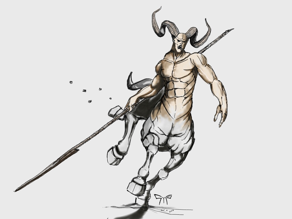 1024x768 Top 10 Centaur Drawings From The Drawing Challenge - Centaur Sketch