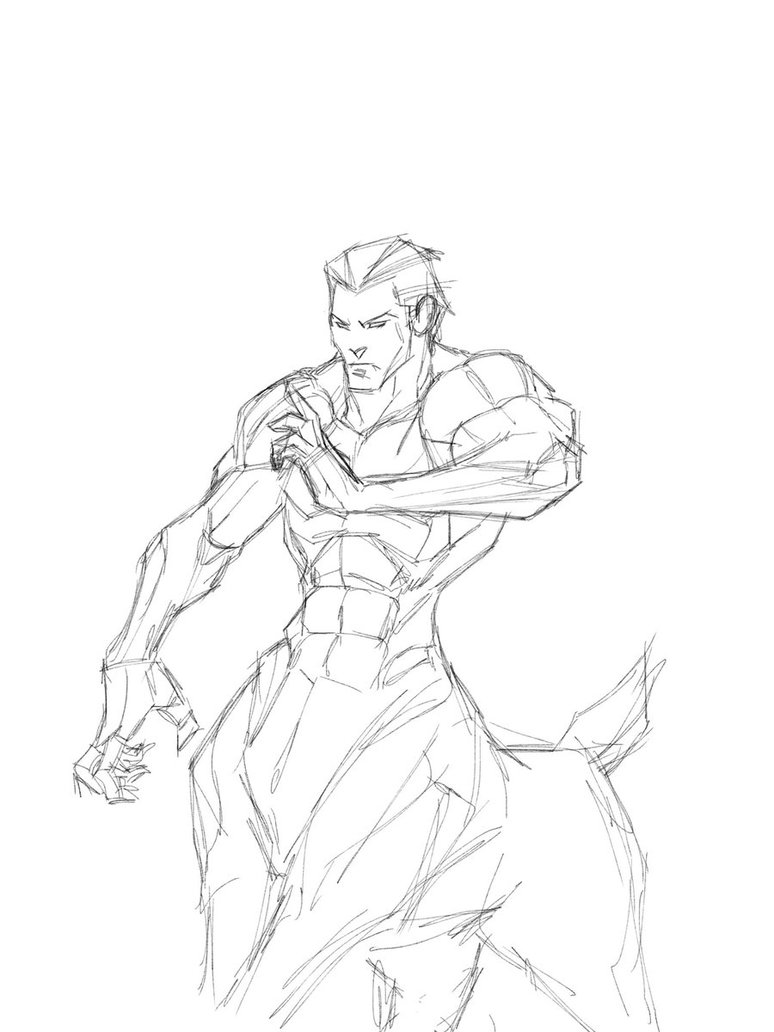 774x1032 Wip Ipad Centaur Sketch By Revoincubus - Centaur Sketch