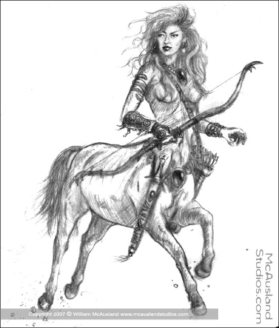 551x648 Centaur Female Sketch By William Mcausland - Centaur Sketch