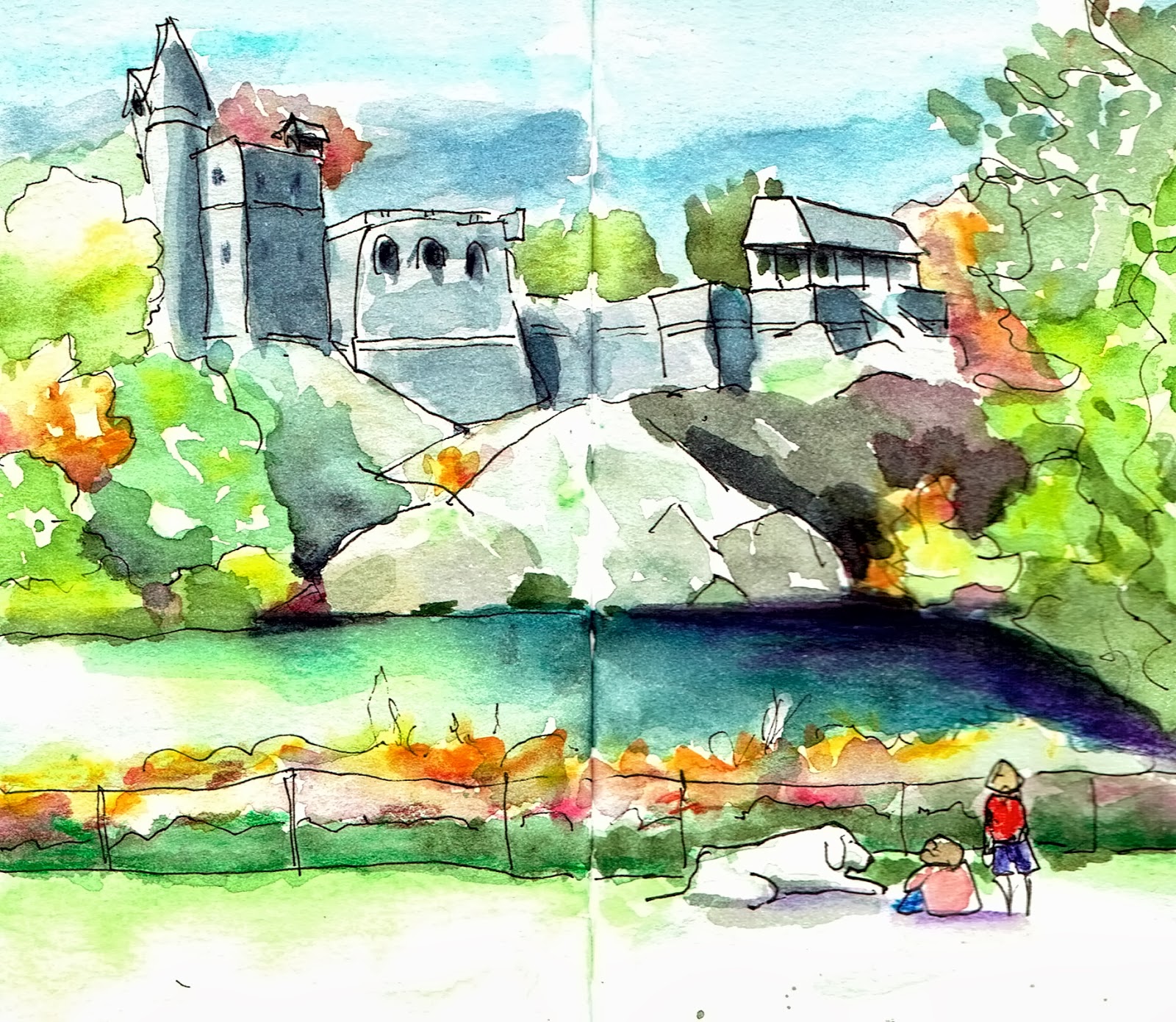 1600x1390 New York City Urban Sketchers Central Park Sketch Crawl - Central Park Sketch