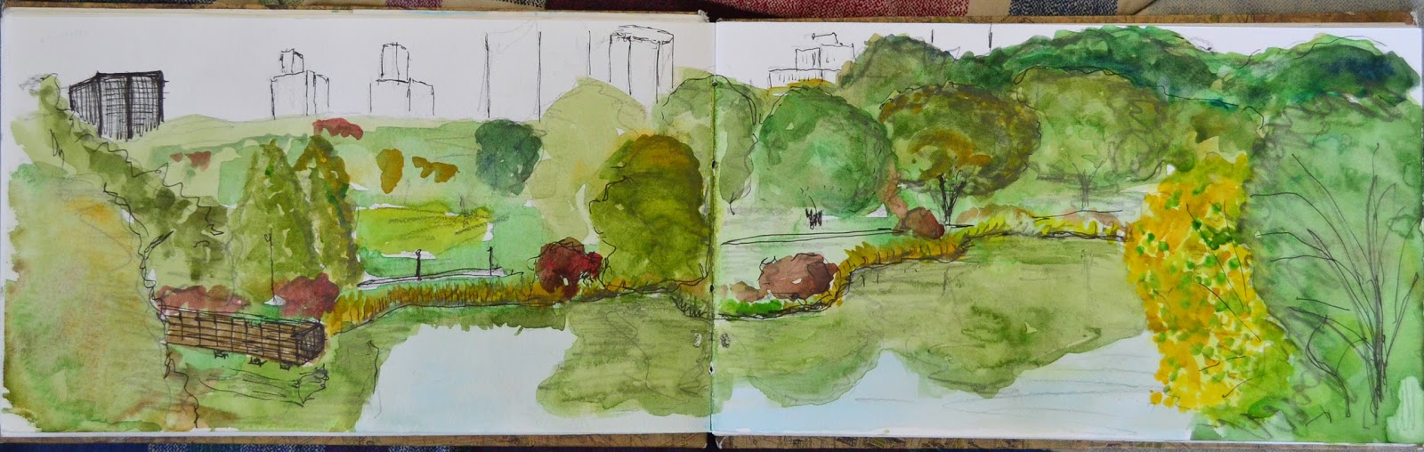 1600x508 New York City Urban Sketchers Central Park Sketch Crawl - Central Park Sketch