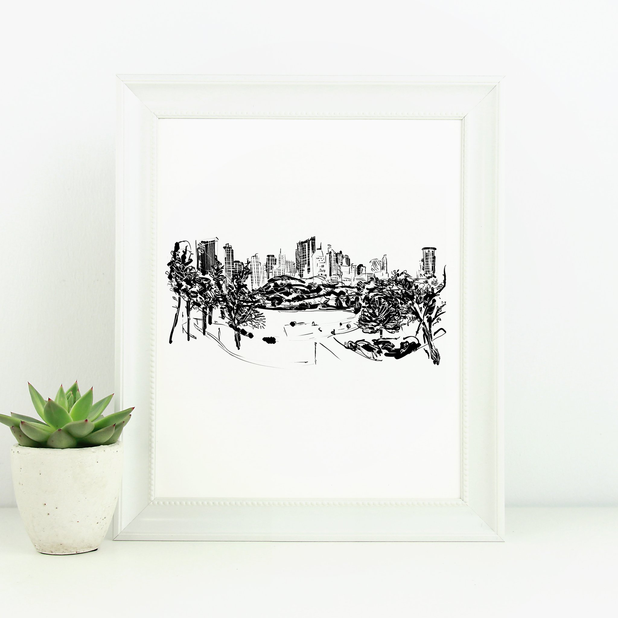 2048x2048 Central Park Monochrome Sketch - Central Park Sketch