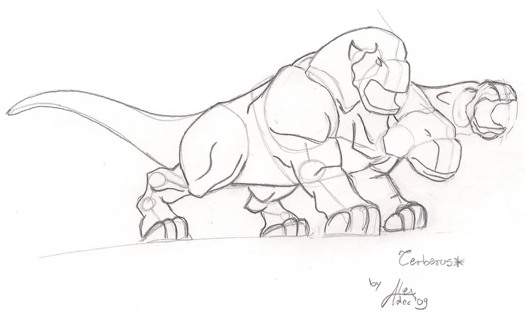 1023x618 Drawing Forum And Art Community View Topic - Cerberus Sketch