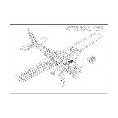 450x450 Media Storehouse A2 Poster Of Cessna 172 Cutaway Drawing (4956343 - Cessna 172 Sketch