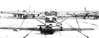 418x161 Pencil Sketch, Cessna 172, Paintography Images, Photography, Stock - Cessna 172 Sketch