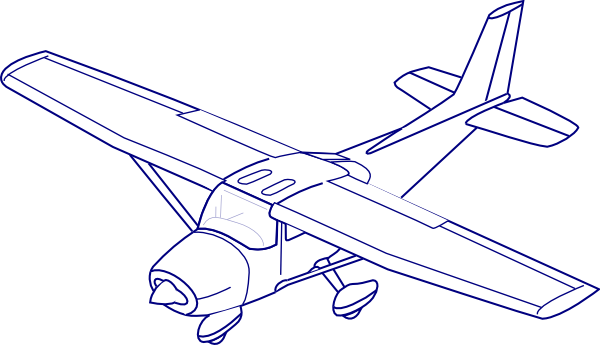 600x345 Cessna 172 Sketch Clip Art - Cessna Sketch