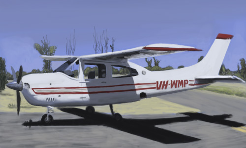 500x300 Cessna Sketch 1 Value Color Study Quick Drawing Done For - Cessna Sketch