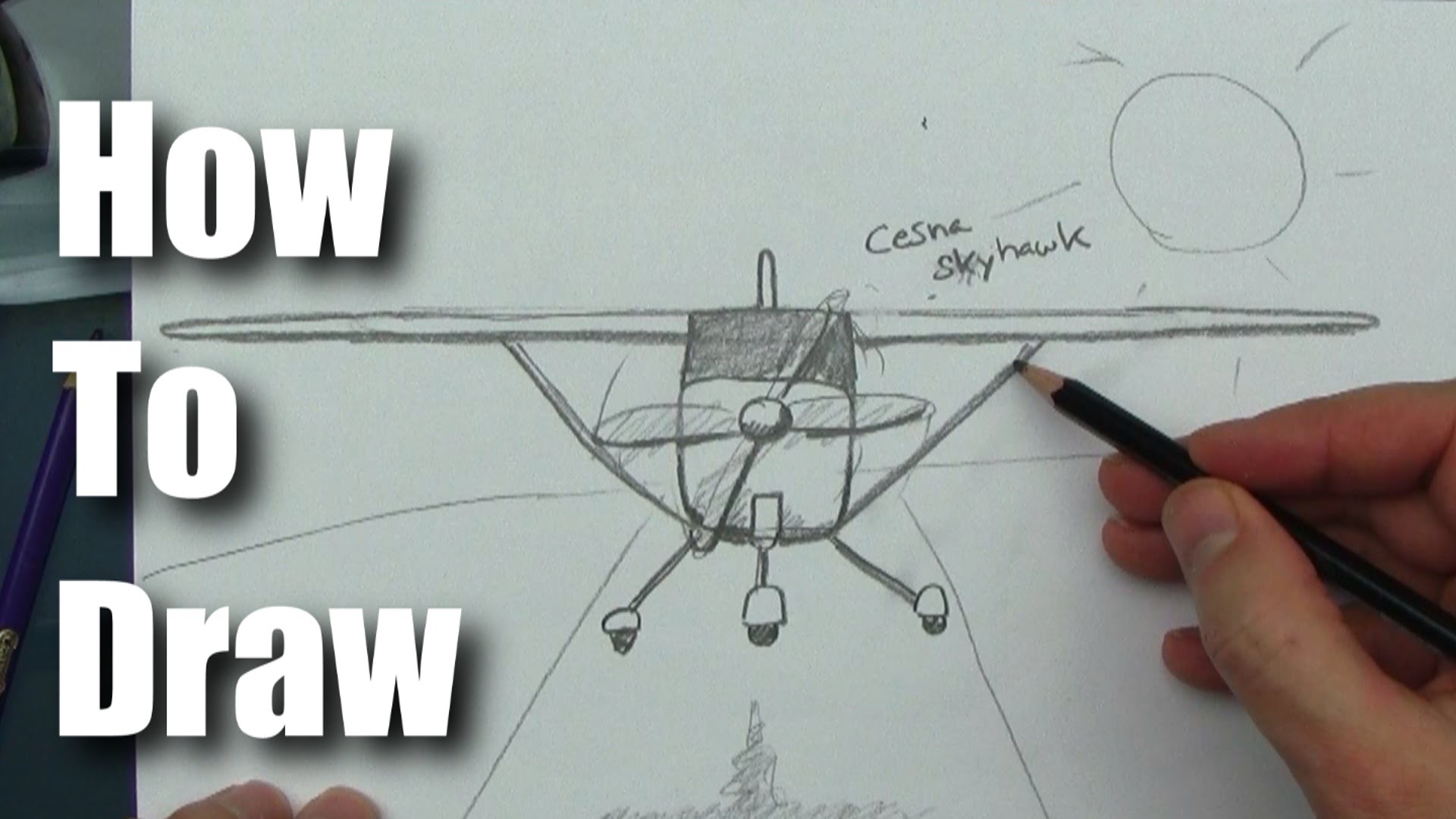 1920x1080 How To Draw A Cessna 172 Airplane Easy - Cessna Sketch