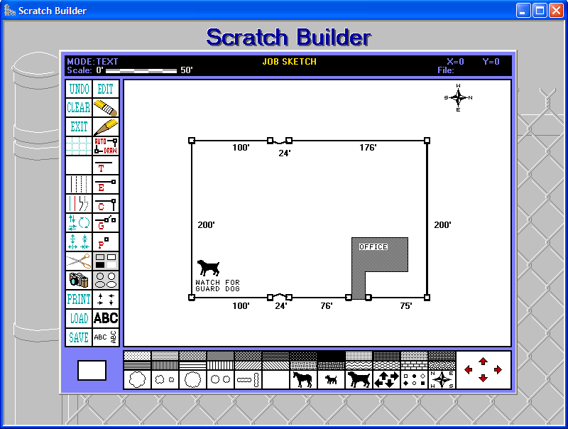 800x604 Chainlink Fence Estimate Software - Chain Link Fence Sketch