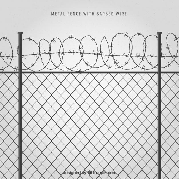 626x626 Fence Vectors, Photos And Psd Files Free Download - Chain Link Fence Sketch