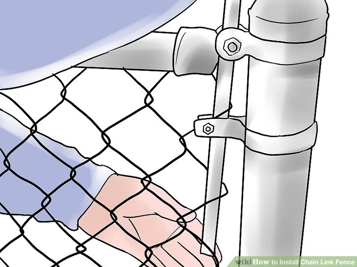 728x546 How To Install Chain Link Fence (With Pictures) - Chain Link Fence Sketch