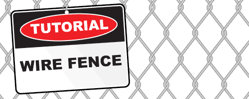 500x200 Illustrator Tutorial Wire Fence - Chain Link Fence Sketch
