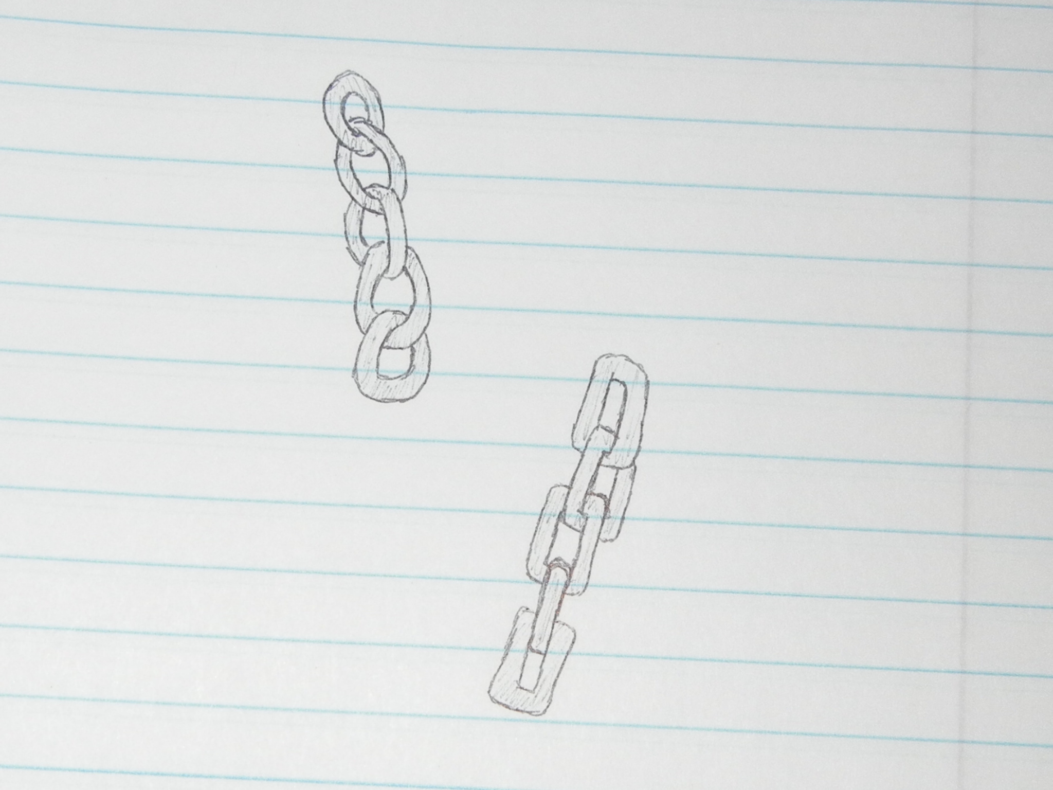 2048x1536 Fish Sketch And Chain Link Sketches Pictures, Drawings, Etc. - Chain Sketch