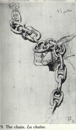 303x517 Pin By @ Artexperiencenyc On Drawings Of Victor Hugo - Chain Sketch