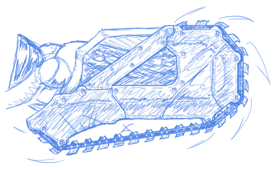 552x337 Digital Sketch] - Chainsaw Sketch