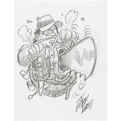 500x500 Jack Davis - Chainsaw Sketch