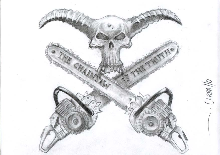 877x620 The Chainsaw Sketch By Jaumecarballo - Chainsaw Sketch