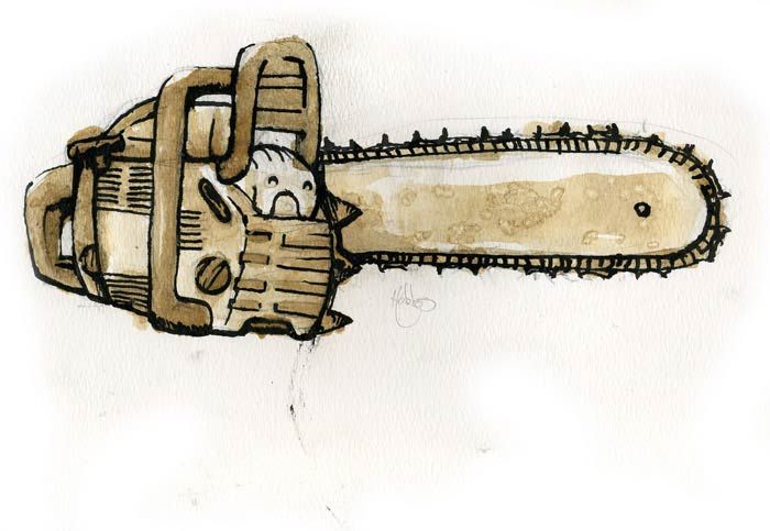 700x483 Chainsaw Drawing - Chainsaw Sketch