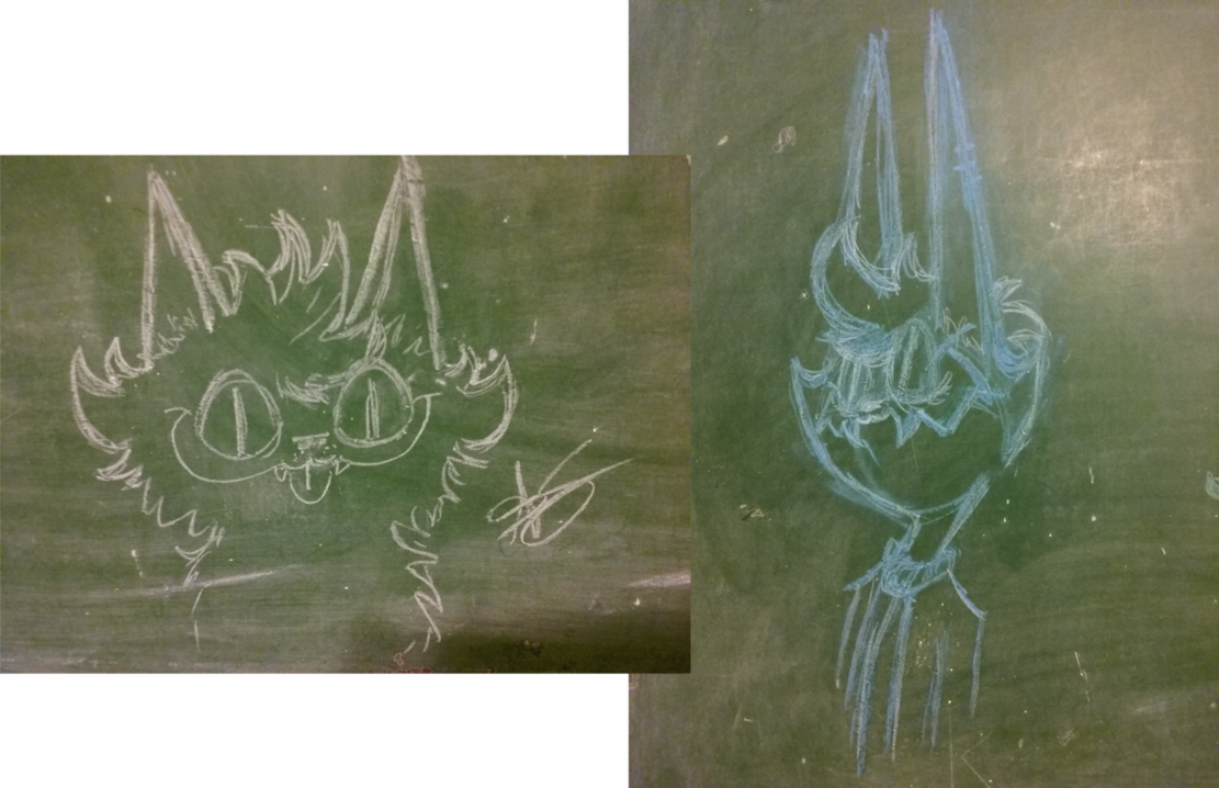 1111x718 Chalkboard Sketches By Awesomeaartvark - Chalkboard Sketches