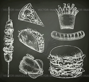 300x276 Fast Food, Sketches On Chalkboard Set - Chalkboard Sketches