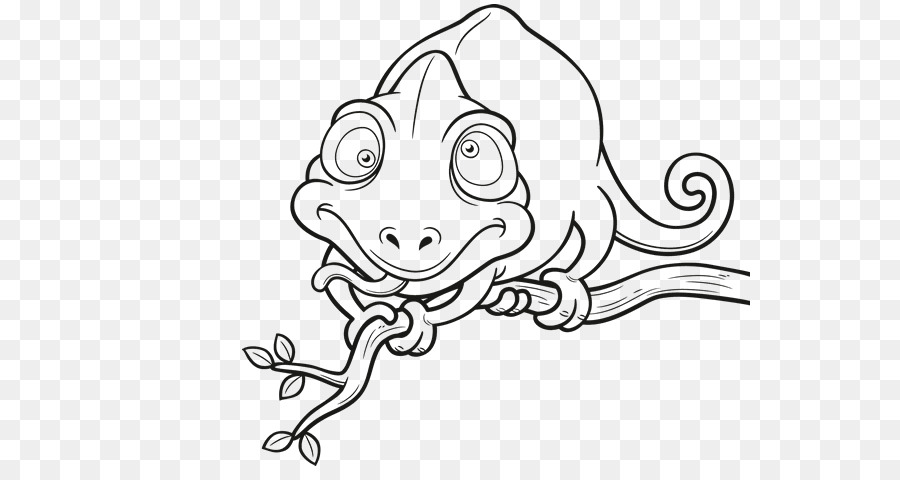 900x480 Chameleons Little Chameleon Coloring Book Illustration Drawing - Chameleon Sketch
