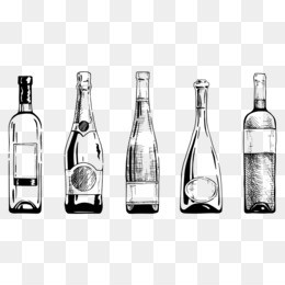 260x260 Free Download Port Wine Champagne Bottle - Champagne Bottle Sketch