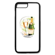 190x190 Shop Champagne Glass Iphone 7 Online Spreadshirt - Champagne Bottle Sketch