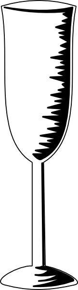 162x596 Champagne Glass Clip Art - Champagne Glass Sketch
