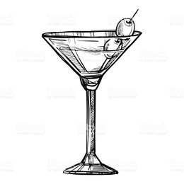 260x260 Download Clip Art Martini Glass Clipart Martini Cocktail Clip Art - Champagne Glass Sketch