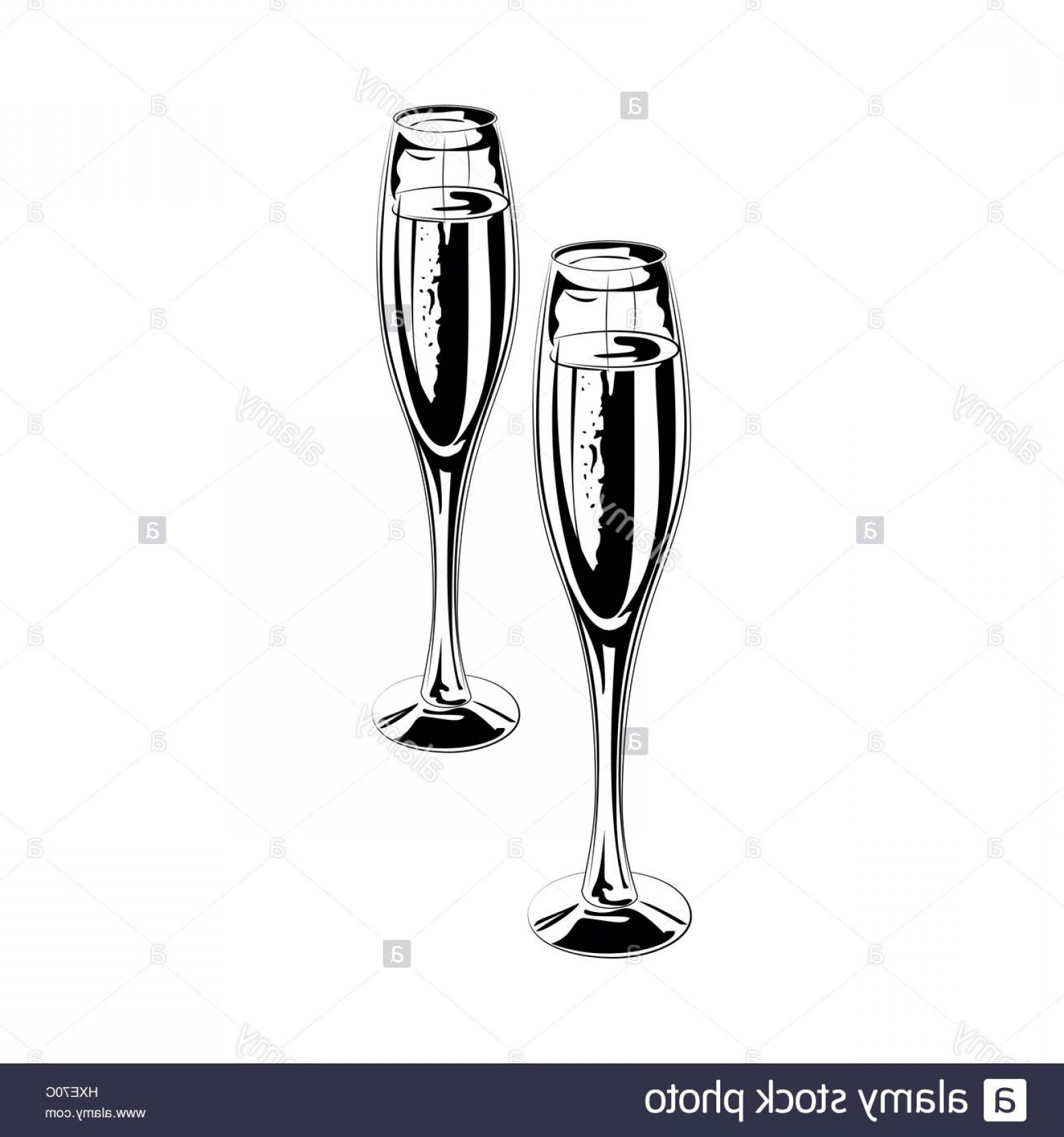 1560x1668 Stock Photo Pair Of Champagne Glasses Of Sketch Style Vector - Champagne Glass Sketch