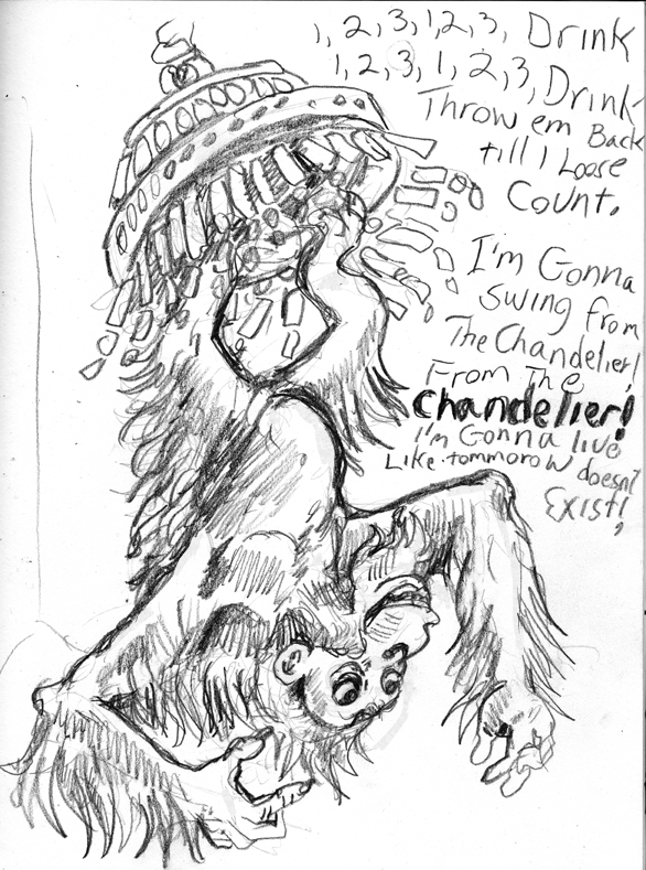 586x789 Chandelier Sketch - Chandelier Sketch