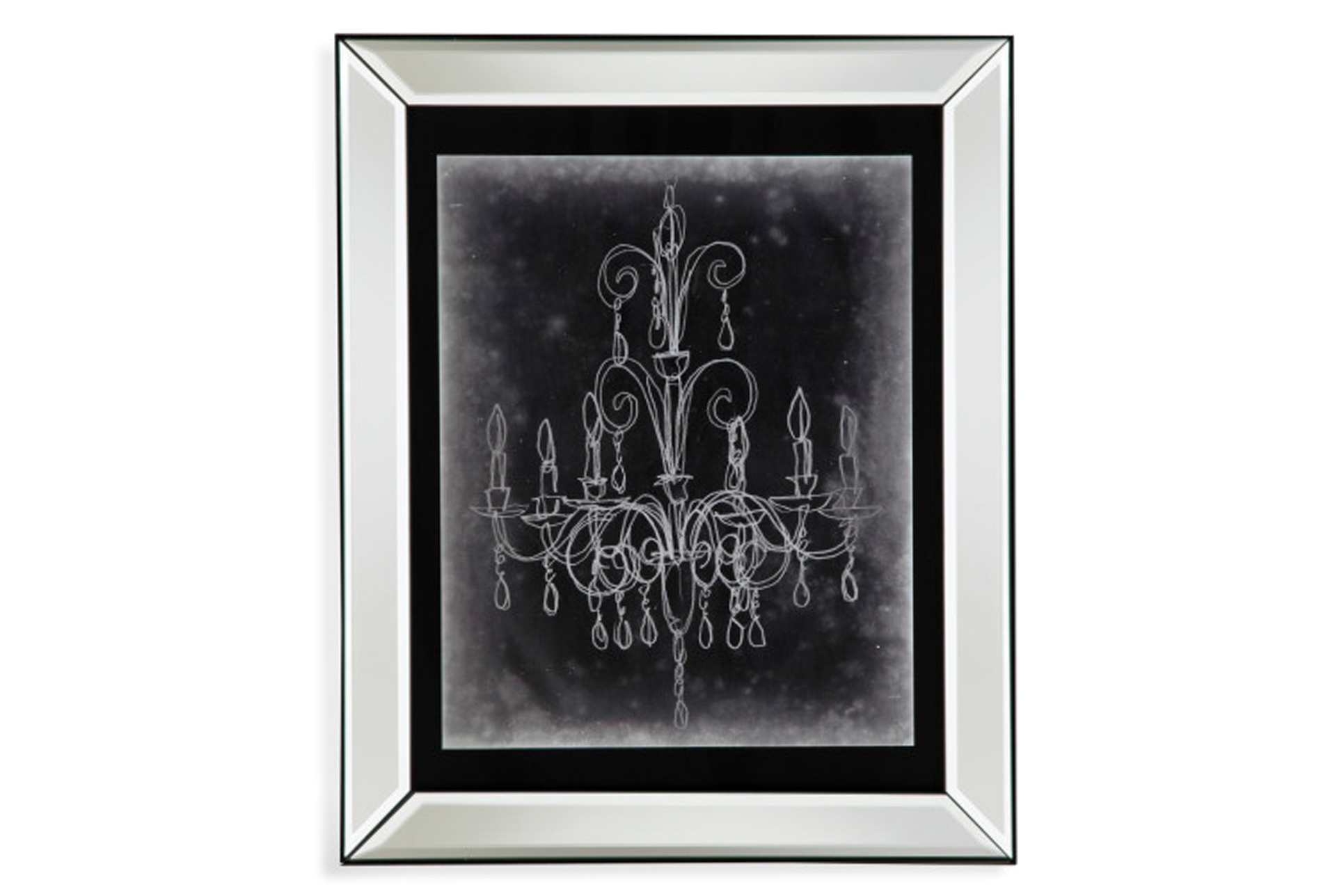1911x1288 Picture Mirror Framed Chandelier Sketch Ii Living Spaces - Chandelier Sketch