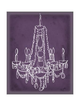 338x450 Plum Chandelier Sketch I Art Print By Ethan Harper - Chandelier Sketch