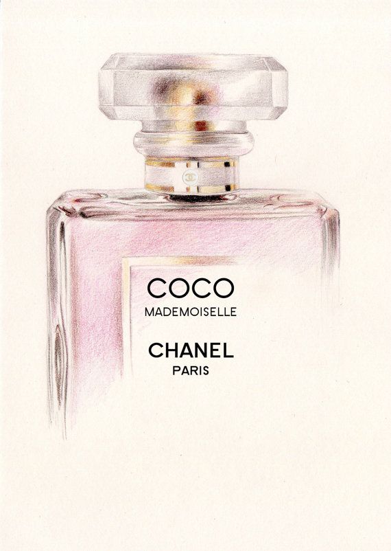 570x802 Coco Mademoiselle Perfume Bottle A5 Colour By Dominiquekirkby - Chanel Perfume Sketch