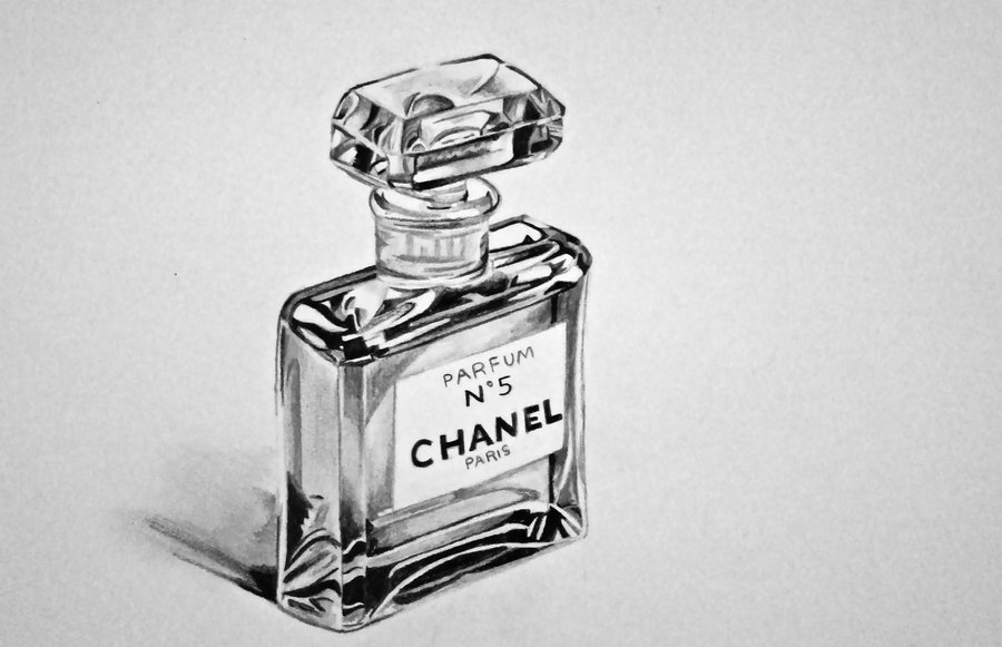 900x581 Drawing Chanel By Venis Ivy - Chanel Perfume Sketch
