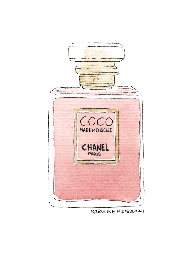 610x813 Karolinepietrowski My Absolutely Favorite One I - Chanel Perfume Sketch