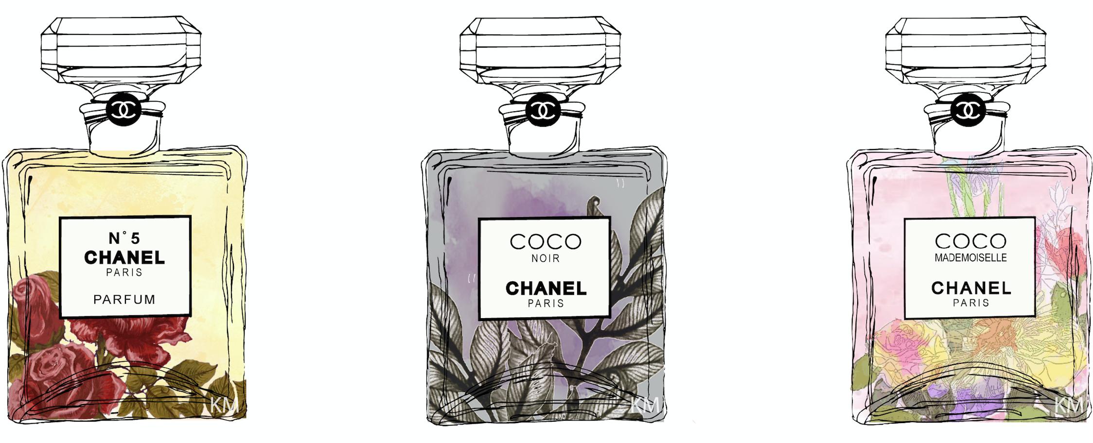 Chanel Perfume Bottle Illustration Download Illustration