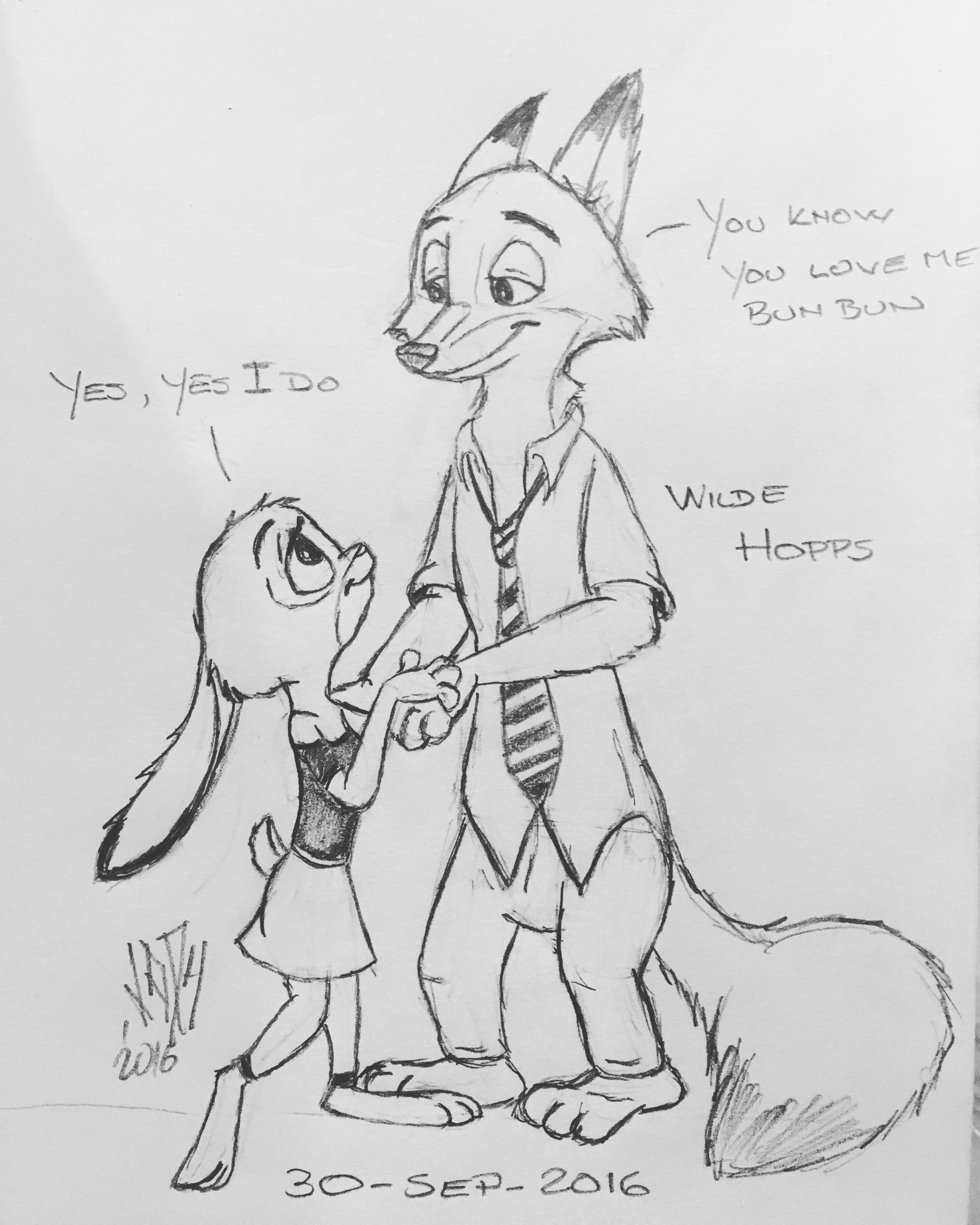 3024x3779 Judy And Nick... The Classic Phrase With A Little Change... Sketch - Change Sketch