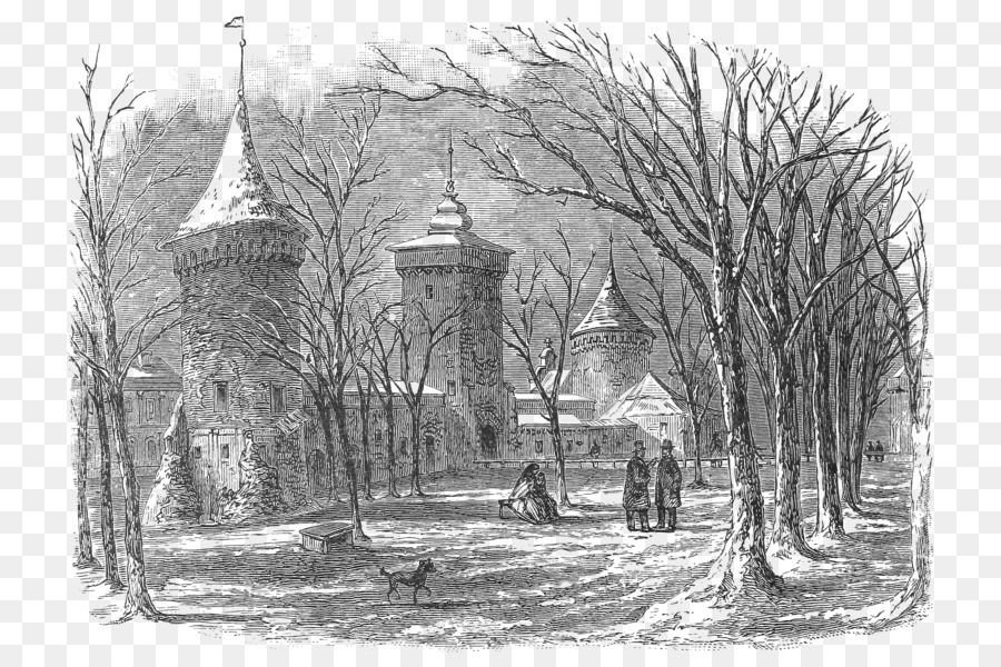 900x600 Sketch Visual Arts Chapel Winter Tree - Chapel Sketch