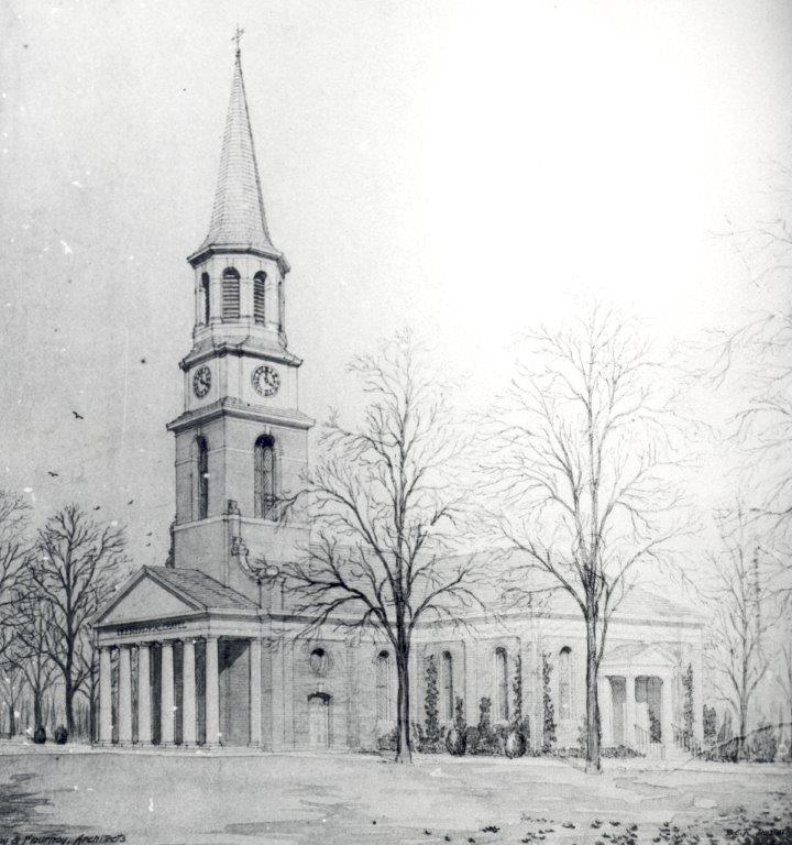 720x768 Blueprints And Sketches Lee Chapel - Chapel Sketch